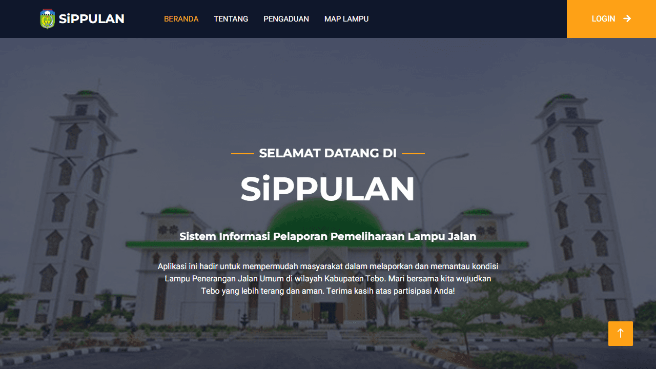 Tampilan website SiPPULAN