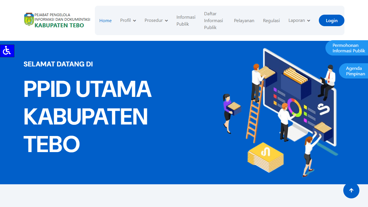 Tampilan website PPID Tebo